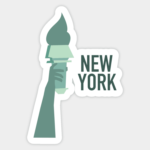 New York Statue of Liberty Sticker by nickemporium1